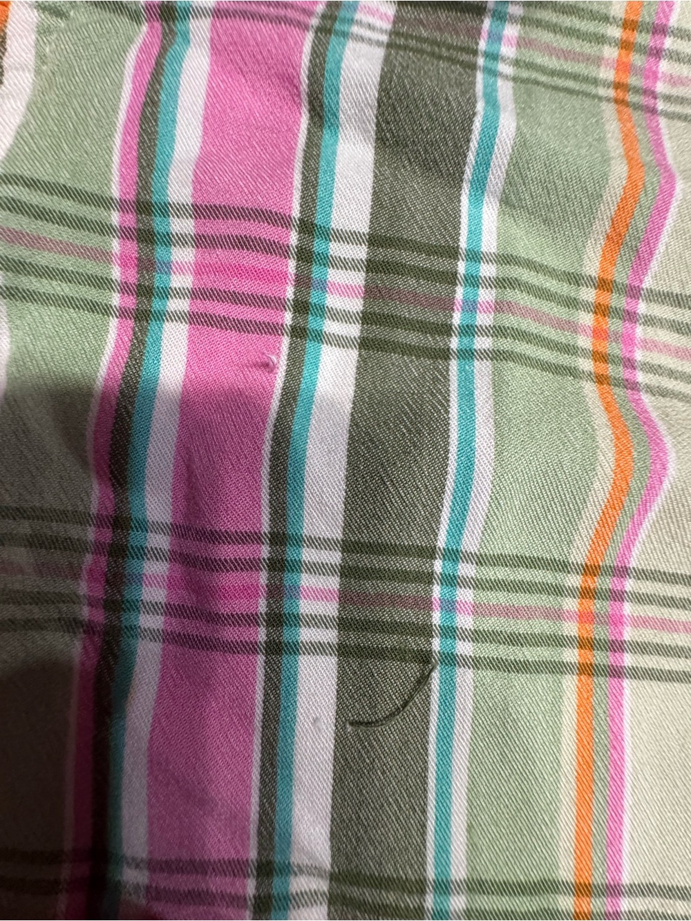 Multicolor Plaid Ruffle Neck Top - Picture 4 of 4